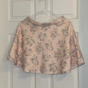 Forever 21 Pink floral skater skirt